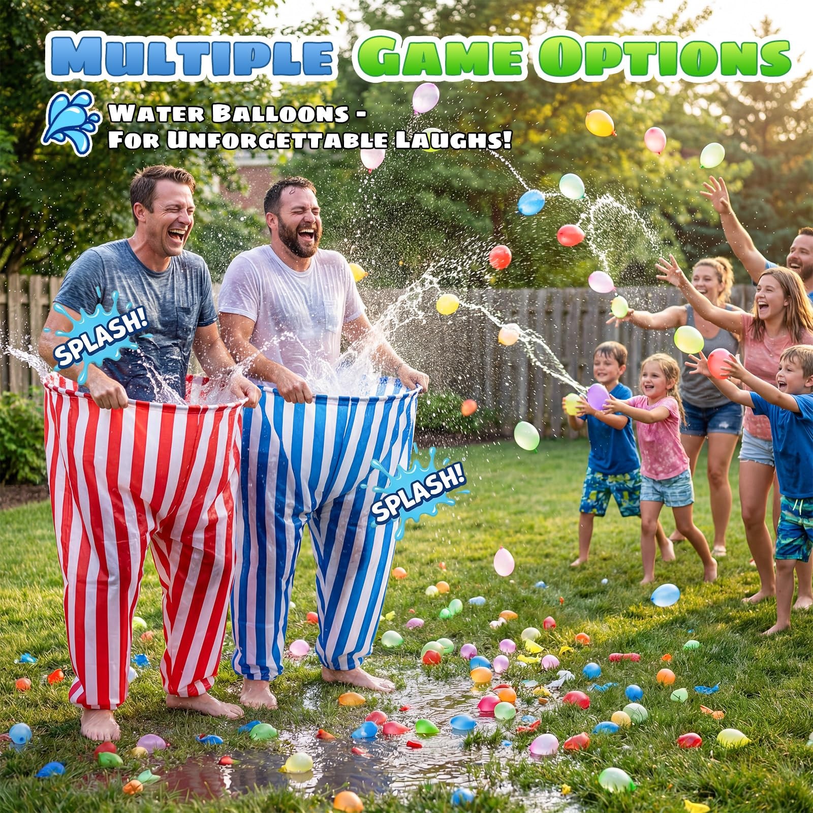 133 PCS Granny Pants Outdoor Game 2 Pack with 16 Balls, Granny Pants Yard Gam...