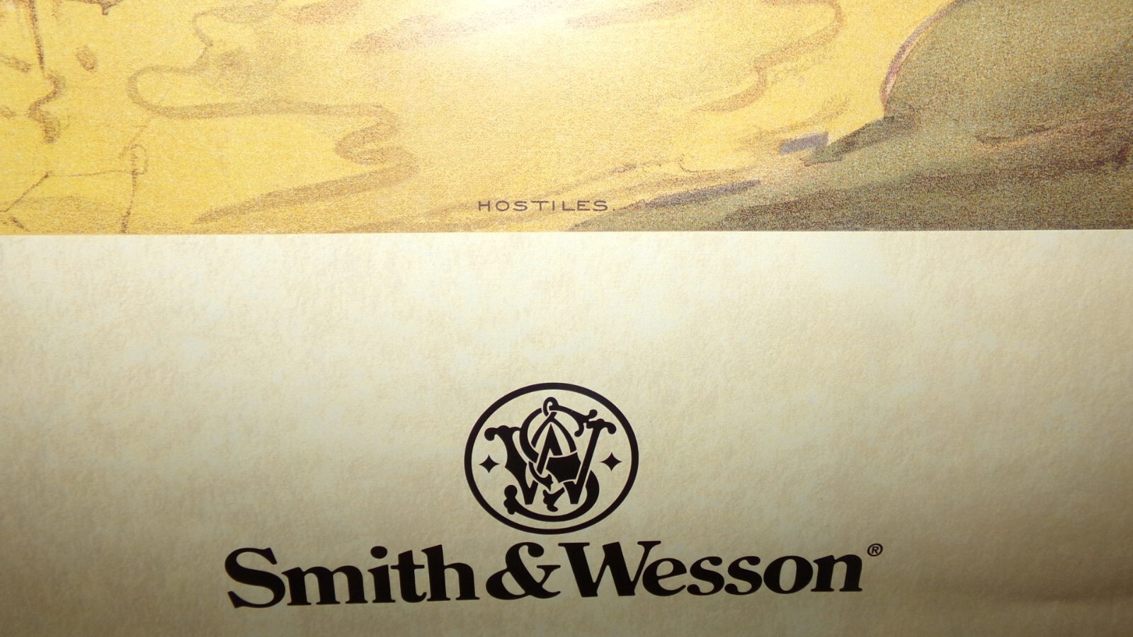 RARE 1980's Smith & Wesson - The Hostiles - Print Poster by Dan Smith 18x24 NOS