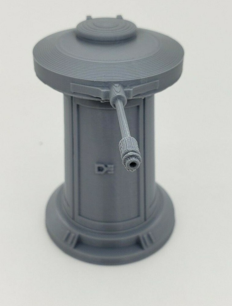 3D Printed Hoth Turret Legion Terrain Silver PLA Plastic