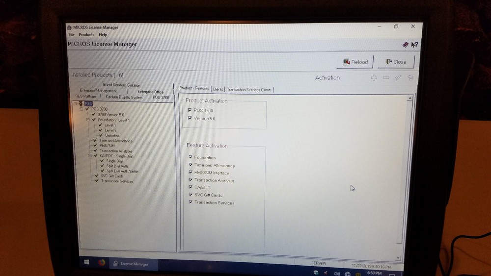 Micros PCWS2015 Windows 10 Server Workstation RES 3700 5.4