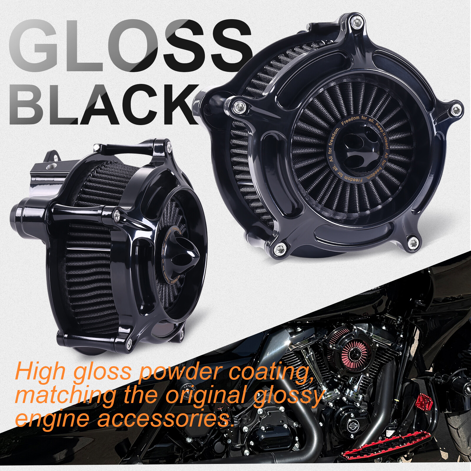 Air cleaner filter intakes for harley touring 2024-later CVO Street Road Glide