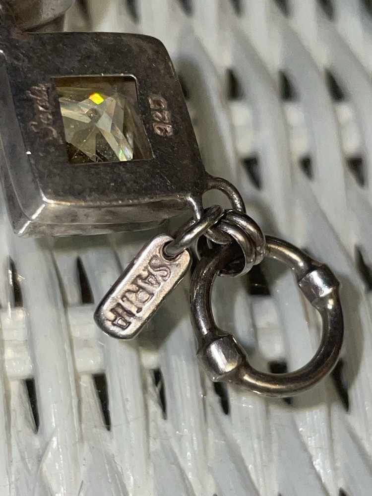 Sarda Multi Quartz Sterling Silver Toggle Bracelet 7.25"