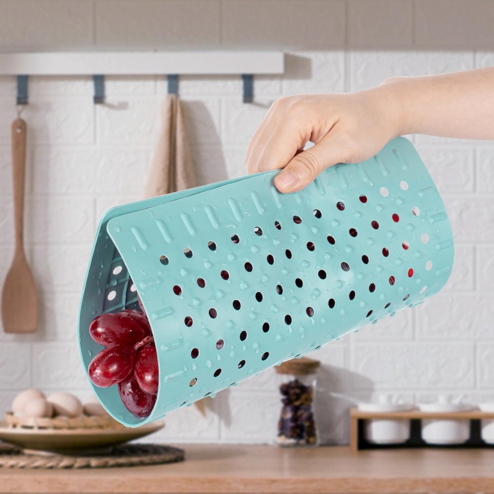 2 Pack Kitchen Sink Mat 12x10 Inch Rectangular Protector Pad Mint Blue