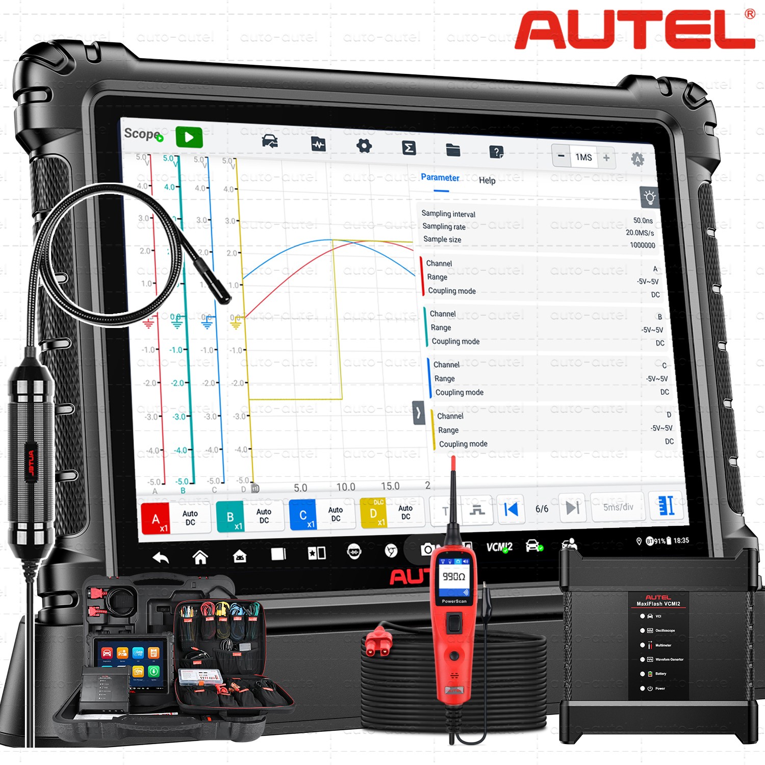 Autel MaxiSYS Ultra S2 6in1 Scanner VCMI2 AI Programmer 4-Channel Oscilloscope
