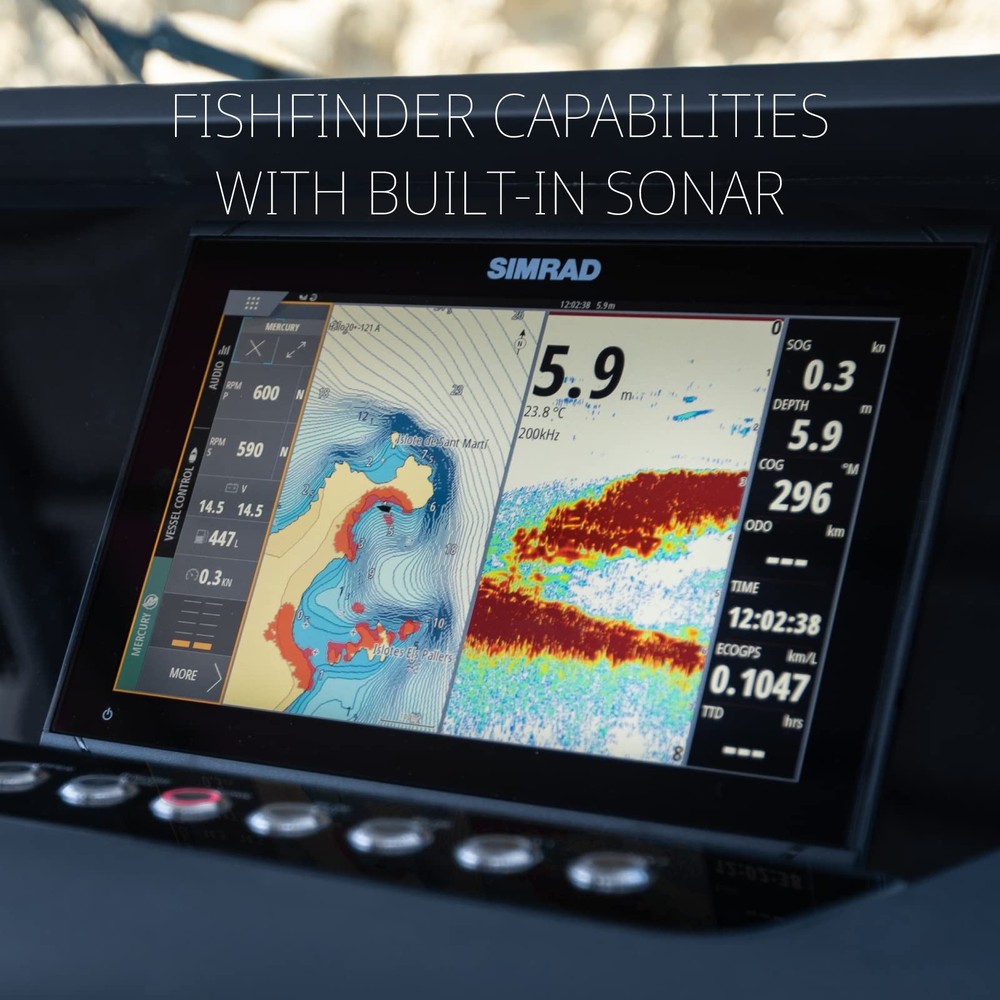 Simrad GO9 XSE Chartplotter and Fishfinder with 83/200 Transom Mount Transduc