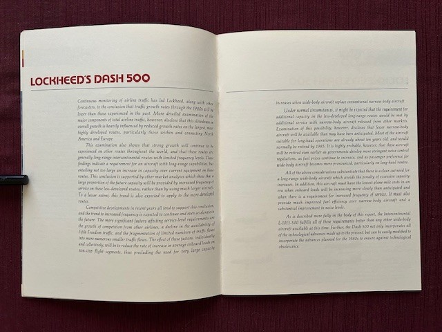 Lockheed Dash 500 1977 Introduction Document
