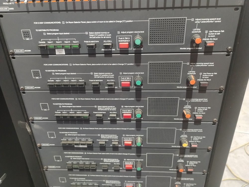RAULAND-BORG MCZ300 INTERCOM & PROGRAM CONTROL CENTER CONSOLE PA 6 MO WARRANTY