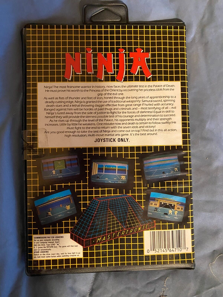 Ninja by Mastertronic for Atari 800XL/130XE/Commodore 64/128 on Disk