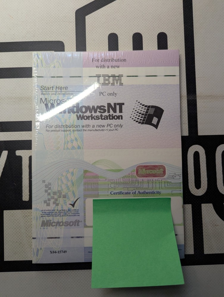IBM Windows NT Workstation OEM Booklet - Sealed