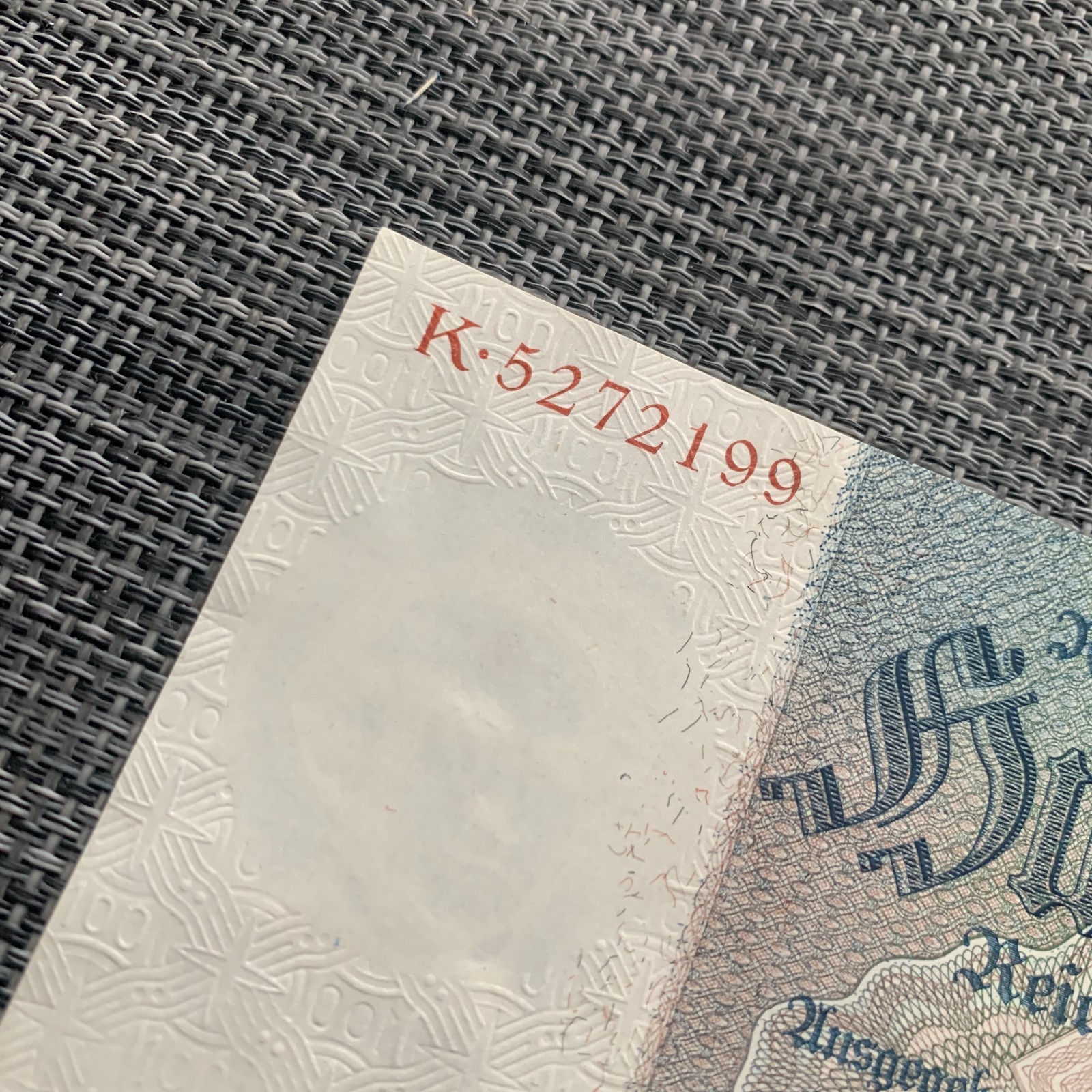 100 NAZI GERMAN Mark SWASTIKA Banknote (1935) P183 WWII, WW2 Currency Money