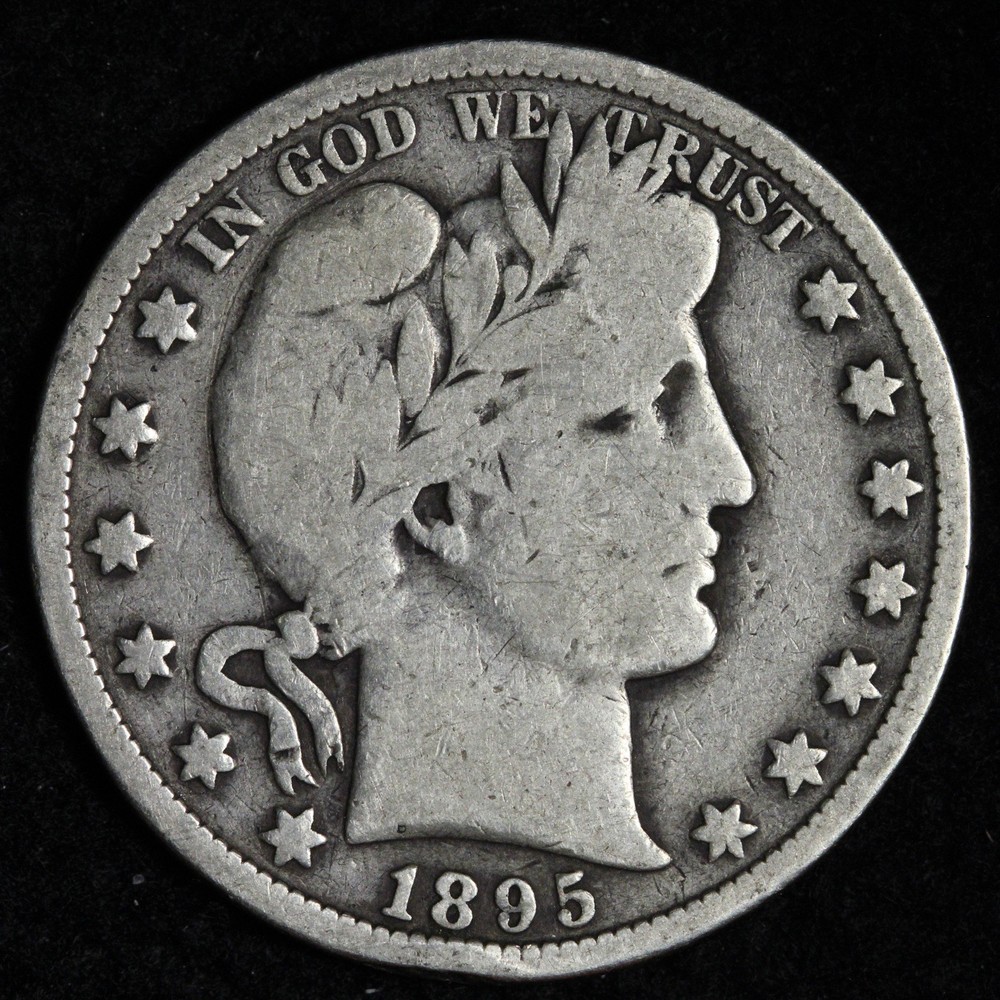 1895-O Barber Silver Half Dollar FINE E320 DUREX