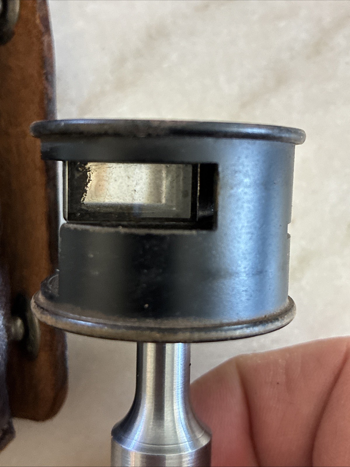 Antique Keuffel & Esser (K&E) Double Right Angle Prism W/ Leather Case USED Cond