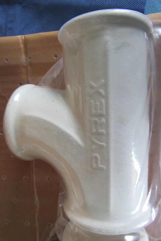 Corning Pyrex 2" x 2" Compact Sanitary Tee Acid Waste Drainline Pipe Fitting