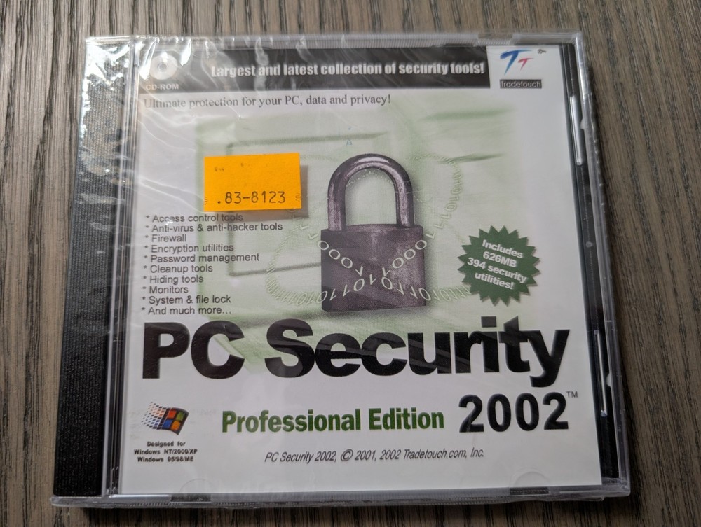 PC Security 2002 Professional Edition – NEW SEALED Windows Utility CD by...