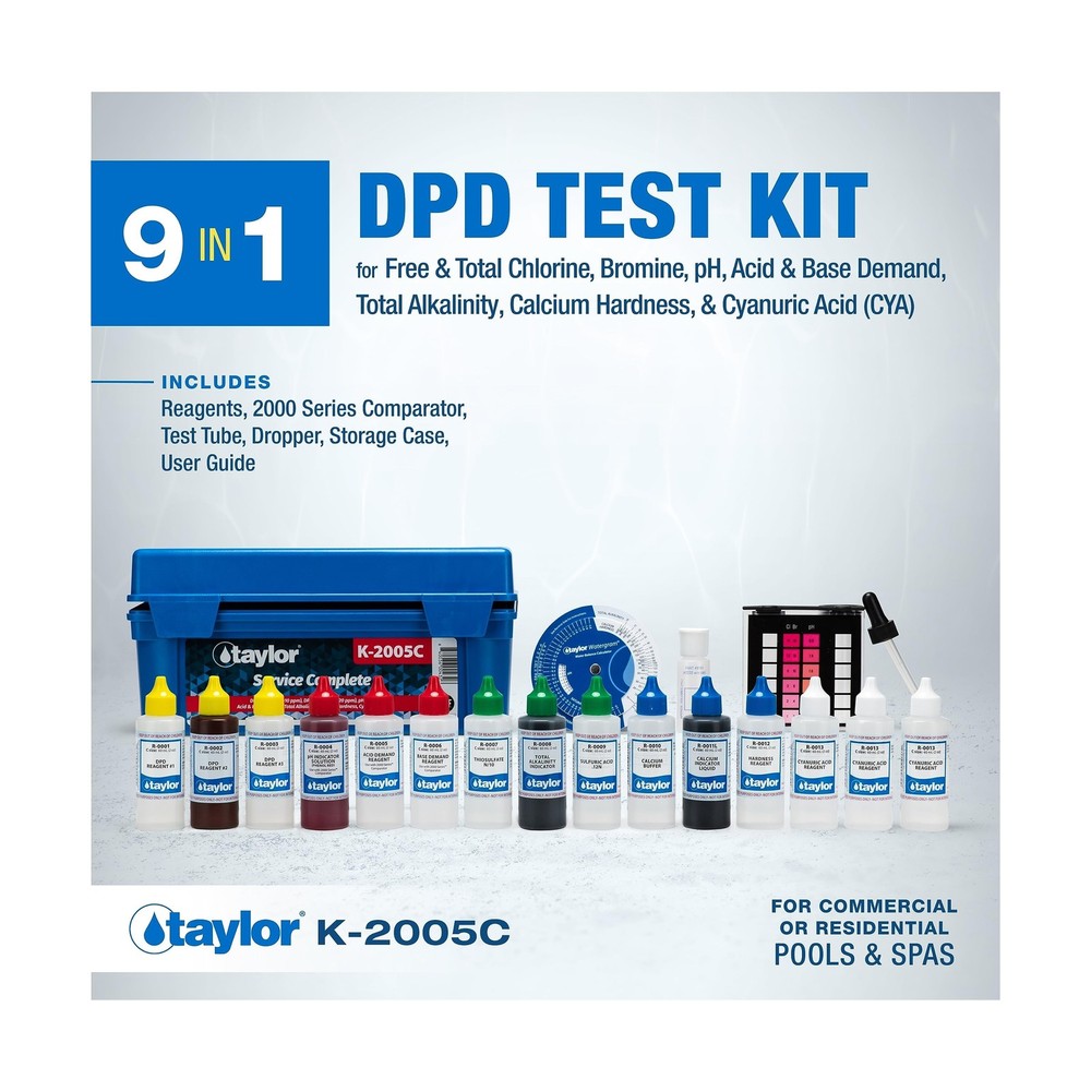 Taylor Complete Pool & Spa Test Kit - High Range K-2005C 2 oz Reagents