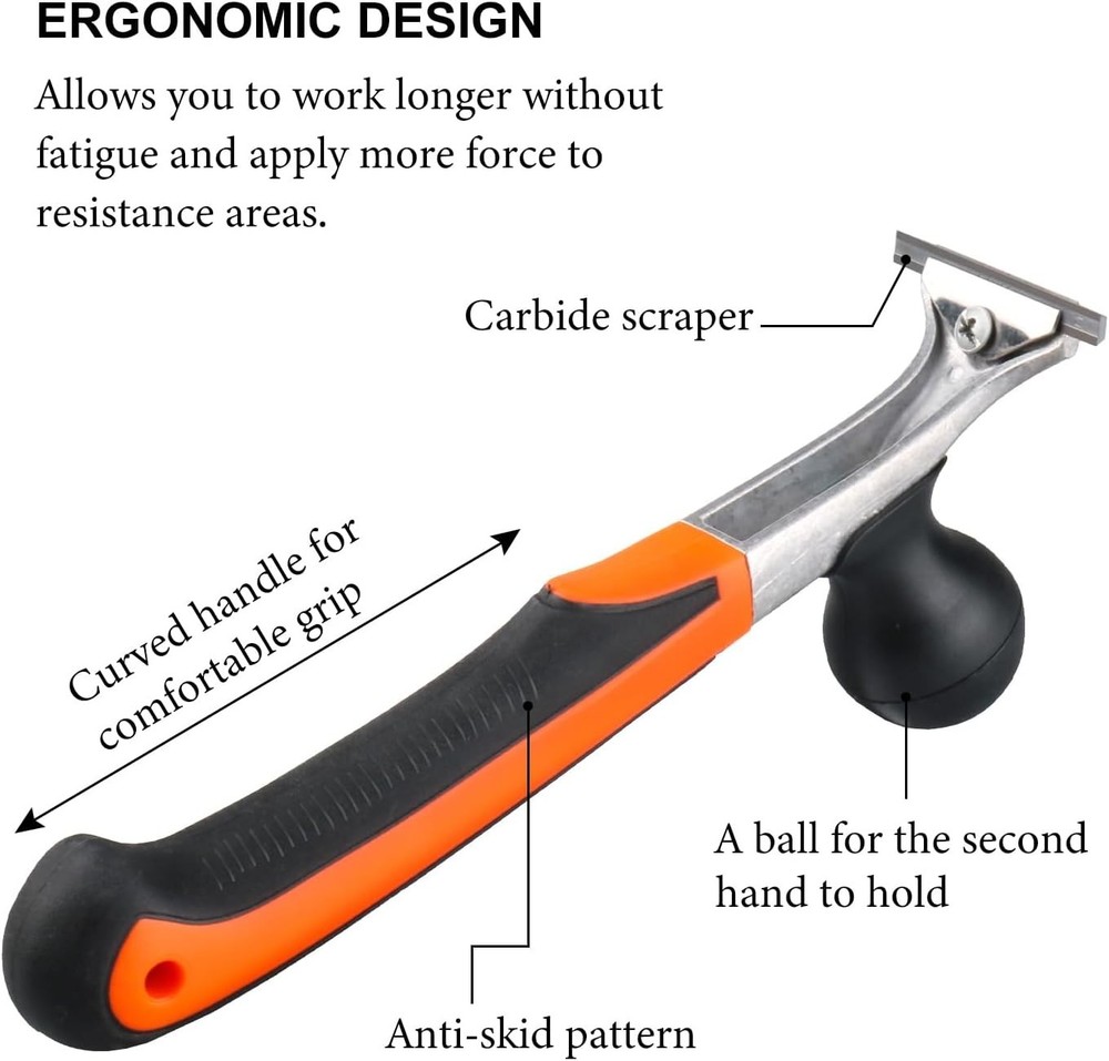 Ergonomic 2-1/2” Tungsten Carbide Scraper - Versatile Tool for Efficient Removal