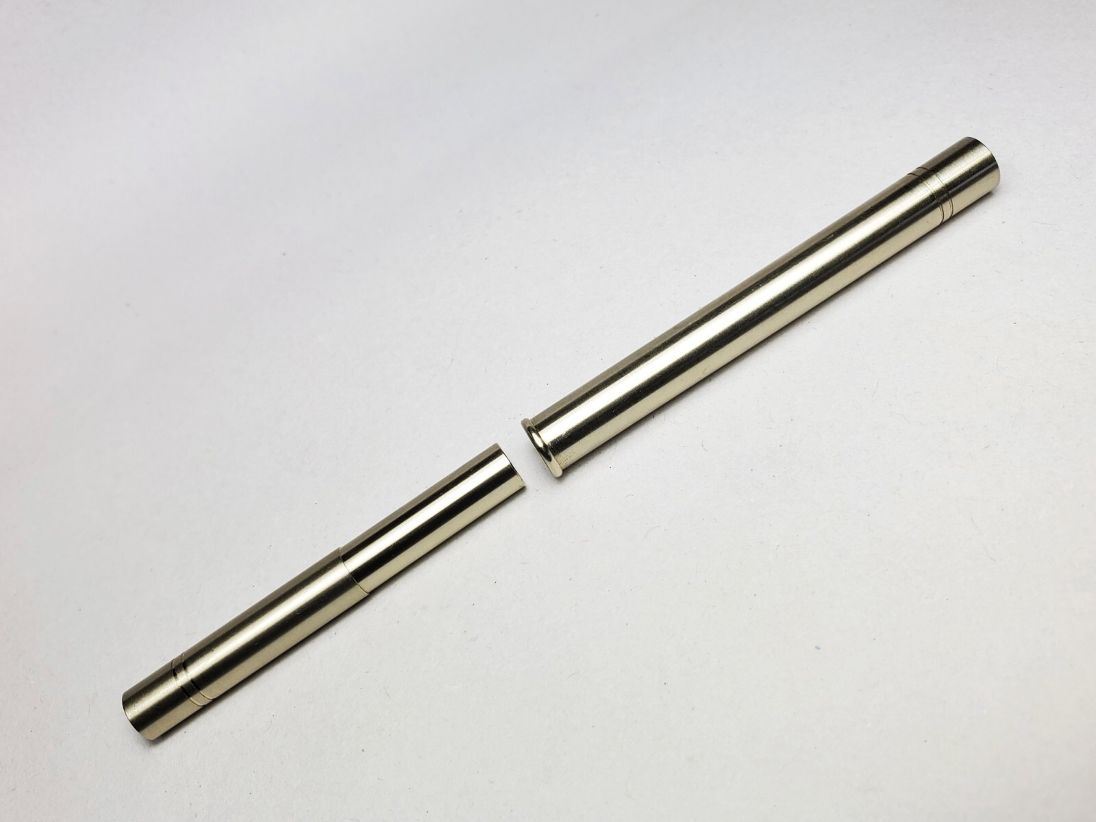 18% NICKEL SILVER STEP DOWN FERRULES FOR RESTORATION OF A BAMBOO FLY ROD.