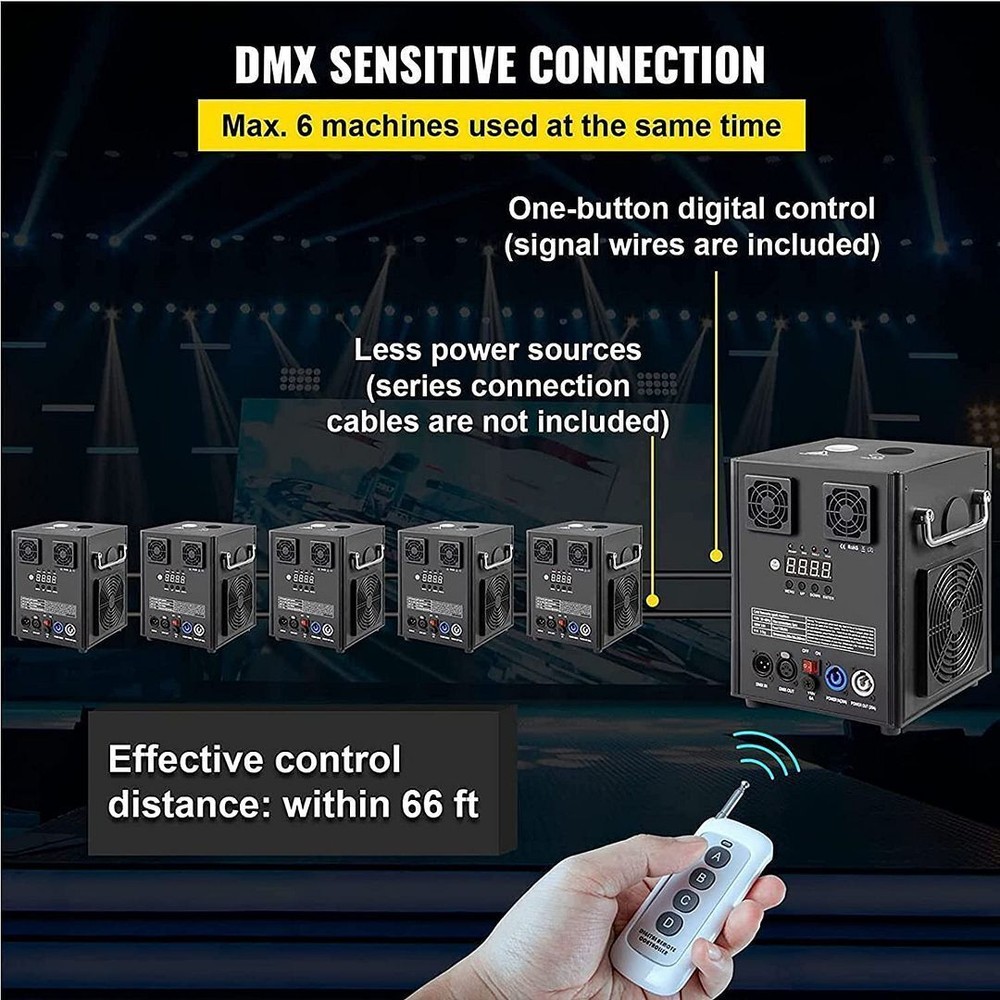 2pcs 700W Cold Spark Machine Stage Effect DMX Firework Machine DJ Event Party