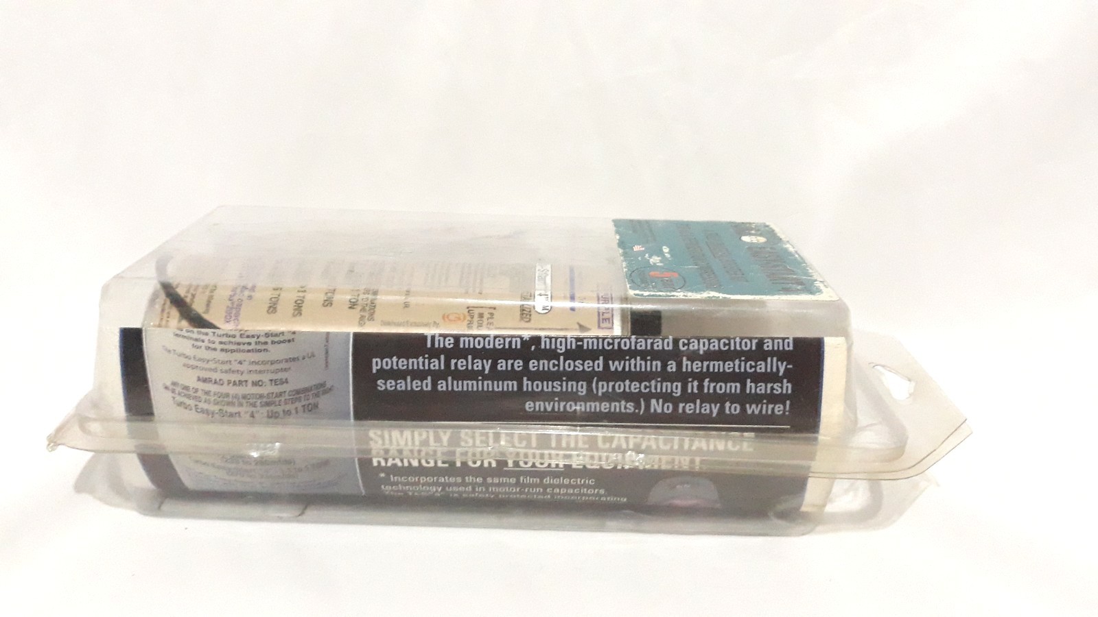 Amrad Turbo Easy-Start "4" Universal Start Capacitor TES4 2 Wire NIB 1-5 Ton