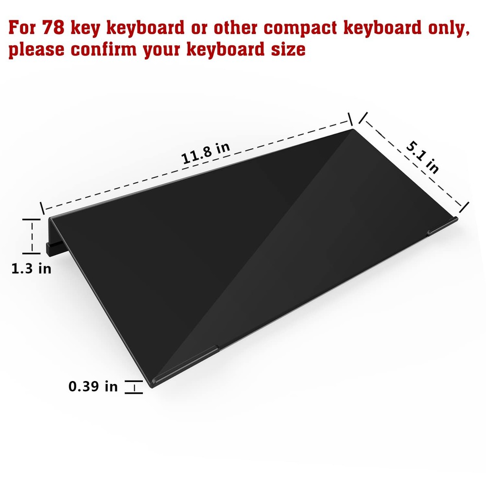 KOTEMON Mini Computer Keyboard Stand-11.8'' x 5.1''-Small Black