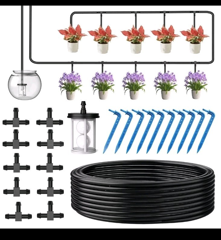 Irrigation Drip Kit System Solar Automatic DlY Watering Device Supported Plants