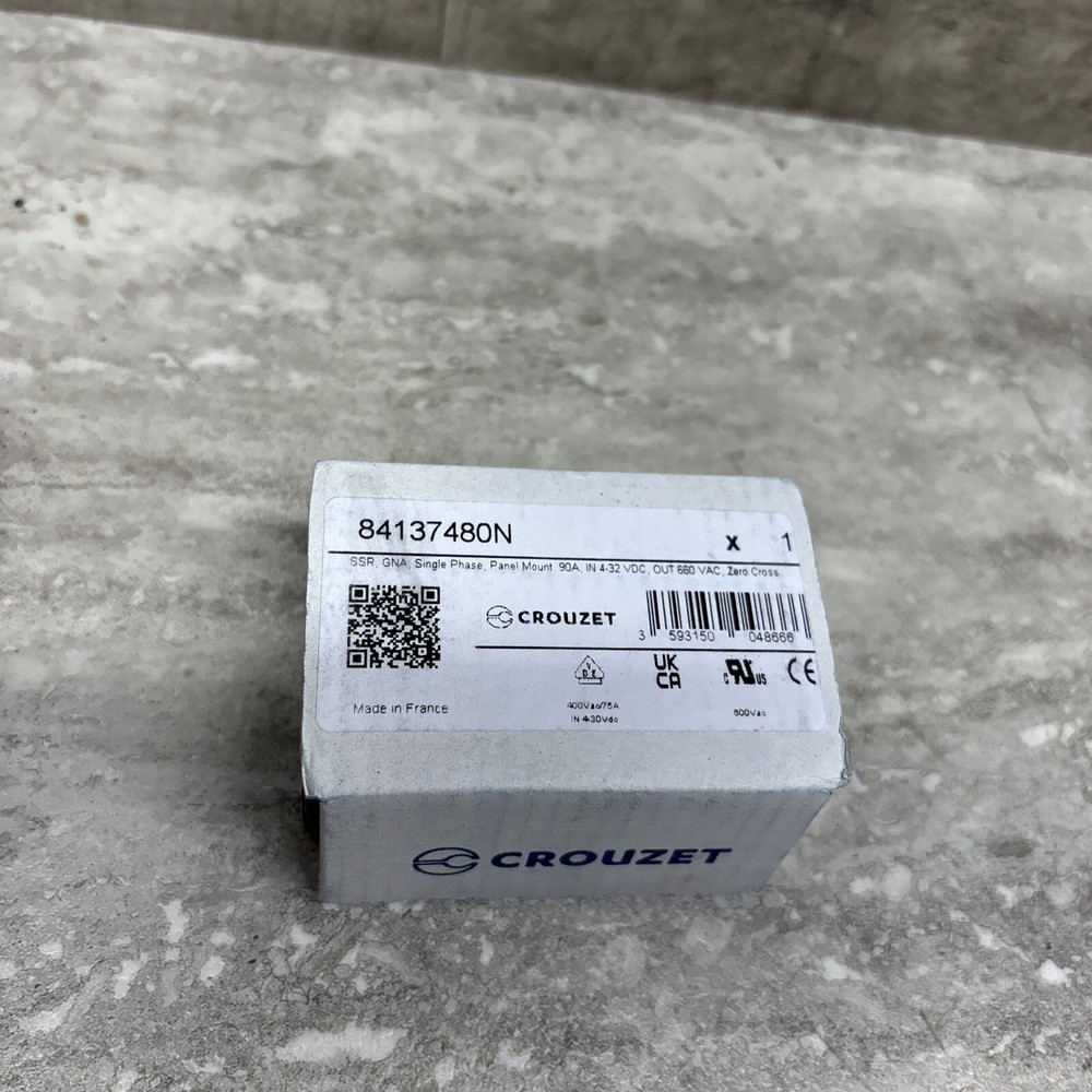 Crouzet 84137480N Solid State Relay, Single Phase, Panel Mount, 90 Amp, New
