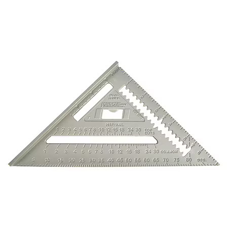 Johnson Level & Tool Ras-1B Rafter Angle Square, 7 In, Aluminum