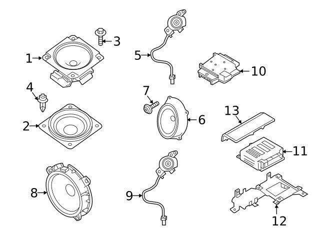 Genuine Nissan Amplifier Bracket 284A3-EZ10A