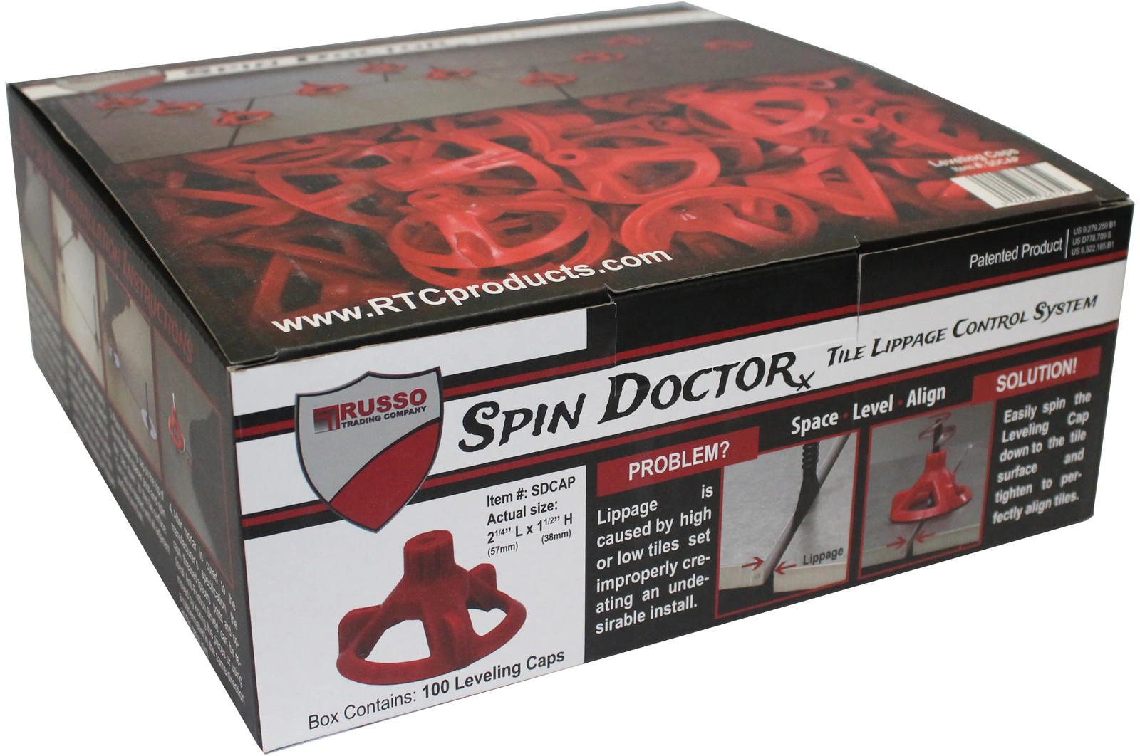 Spin Doctor Tile Leveling System Caps (100/Box)