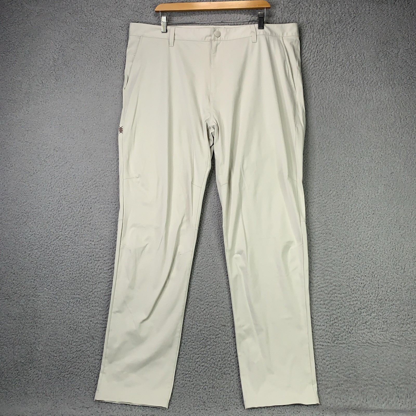 Rhone Pants Mens 40x33 Beige Commuter Tech Travel Stretch Golf Performance
