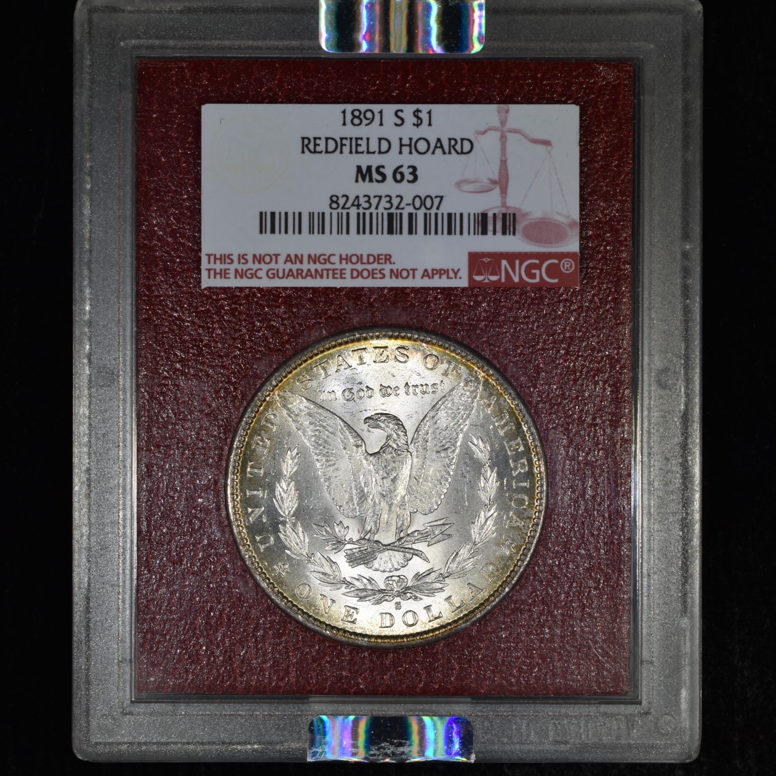1891-S $1 MORGAN SILVER DOLLAR ✪ REDFIELD HOARD ✪ NGC MS-63 COLLECTION PARAMOUNT
