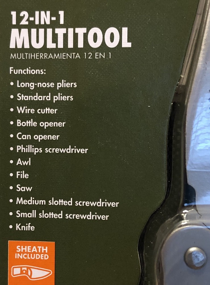 Ozark Trail 12 in 1 Multitool 2pc Knife Key Stainless Steel 18 Function Tool Set