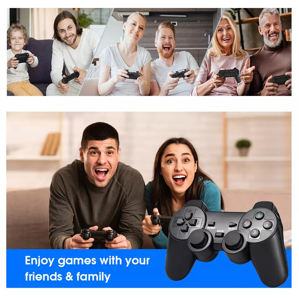 Video Game Console Retro 20000+ Games TV Stick 64G 4K HDMI 2 Wireless Controller