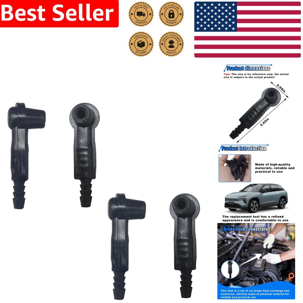 4PCS Durable Brake Fluid Bleeder Connectors - Essential Tool for Maintenance