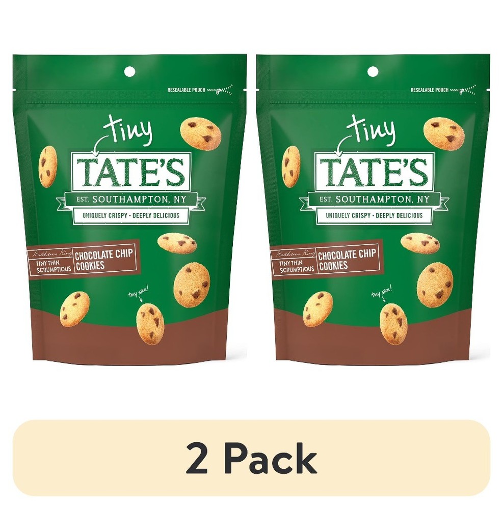 (2 pack) Tate's Bake Shop Tiny Chocolate Chip Cookies, 5.5 oz