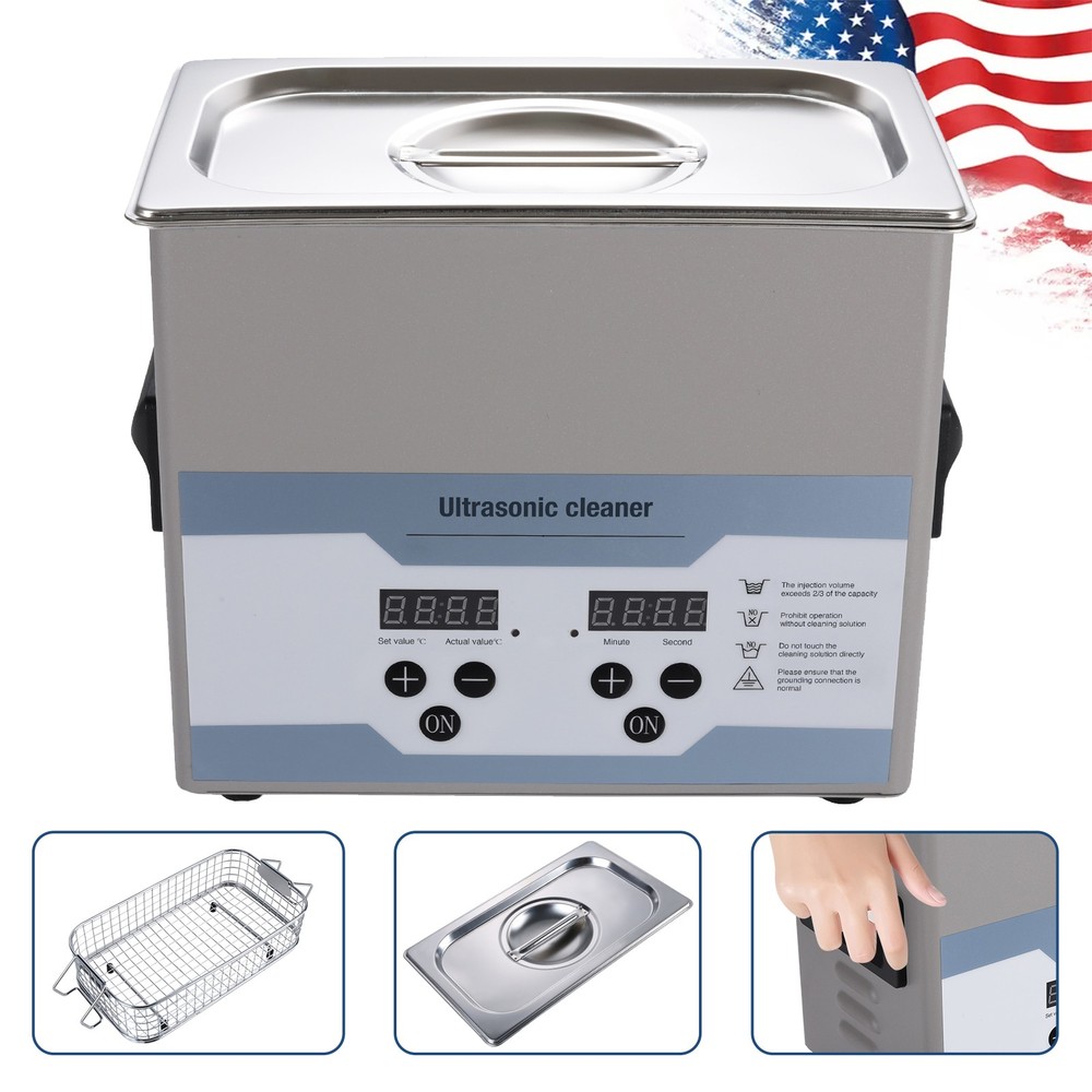 3.2L Ultrasonic Cleaner with Timer Heating Machine Digital Sonic Cleaner UPS