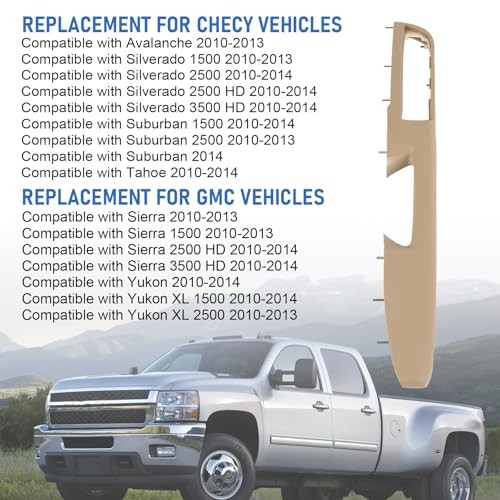 80994 Front Driver Side Armrest Repair Replacement For Chevy Avalanche Tan