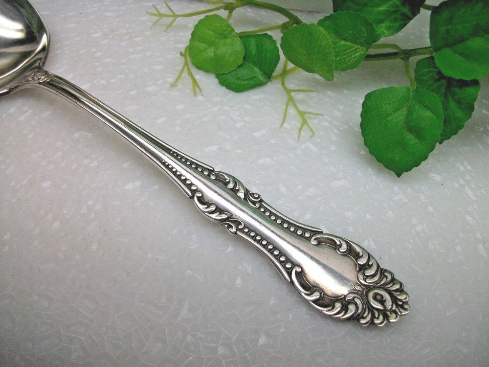 Oneida Wm. A. Rogers Rosemary CARLTON Silverplate Solid Serving Spoon 1898