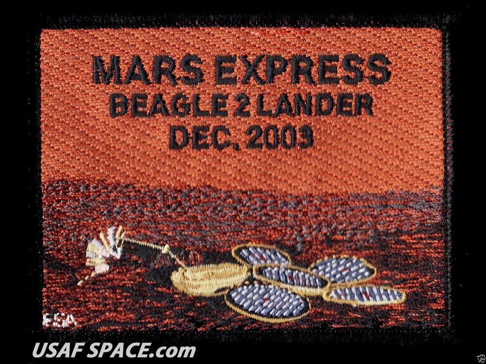 MARS EXPRESS - BEAGLE 2 LANDER DEC, 2003 - 4" NASA JPL SPACE PATCH - MINT *****
