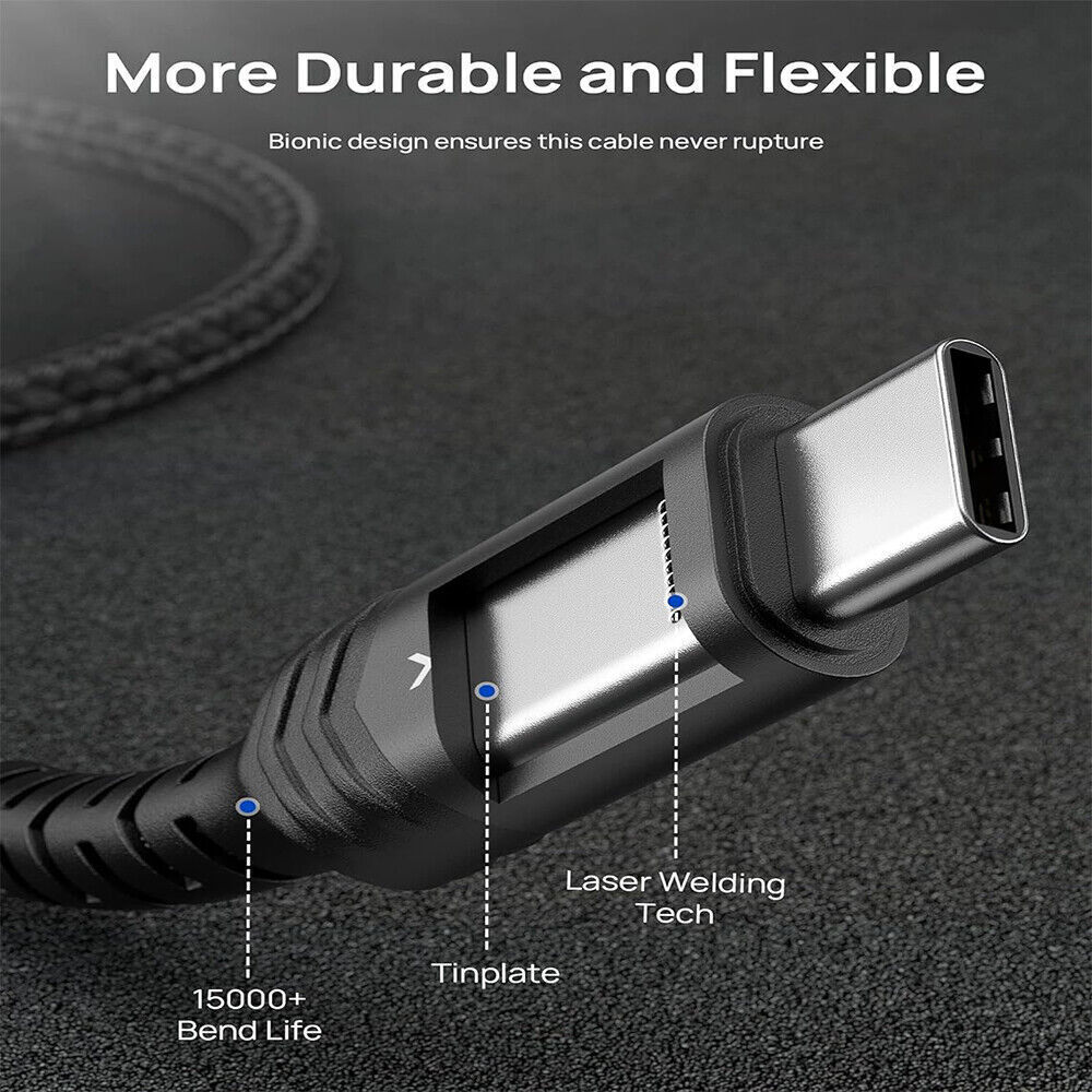 USB3.2 Gen2 USB C 20Gbps Cable Type C 5K 100W Fast Charging For Galaxy iPhone15