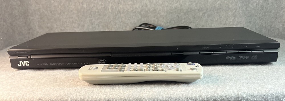 JVC DVD Player + Remote Control XV-N350 Black Tested EUC