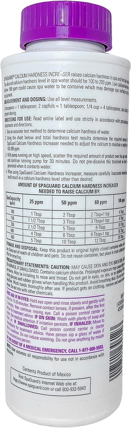 SpaGuard Calcium Hardness Increaser, Spas and Hot Tubs - 12 oz (3 Pack)