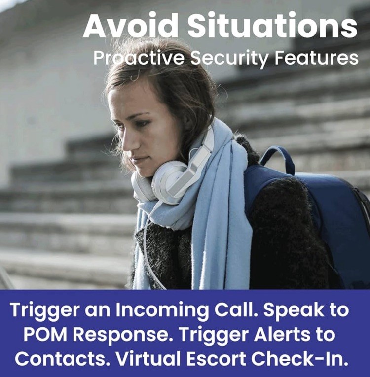 POM Safe Smart Protector - Keychain Personal Safety Device