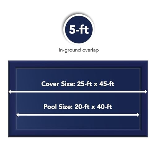 Bronze 20 ft x 40 ft Rectangular Winter In Ground Pool Cover – Blocks Debris