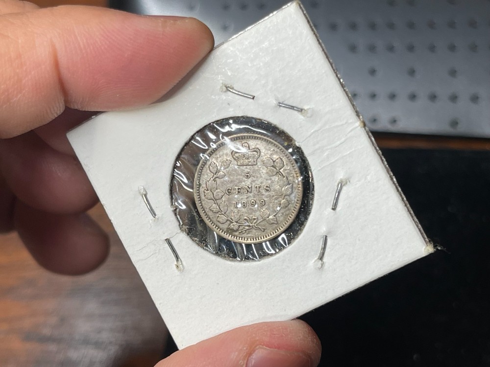 1899 Canada 5 Cents Great Condition Silver Coin
