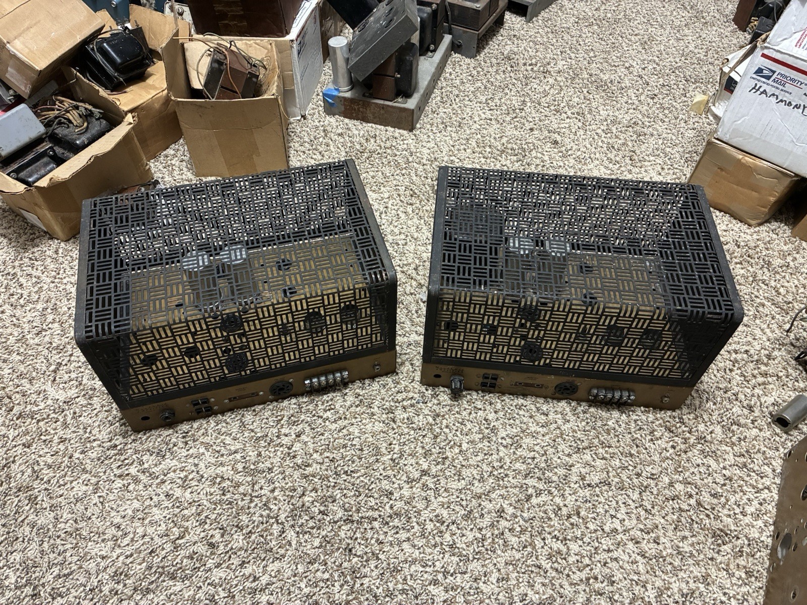 2- Heathkit W 5 M Chassis and 2- Top Cages