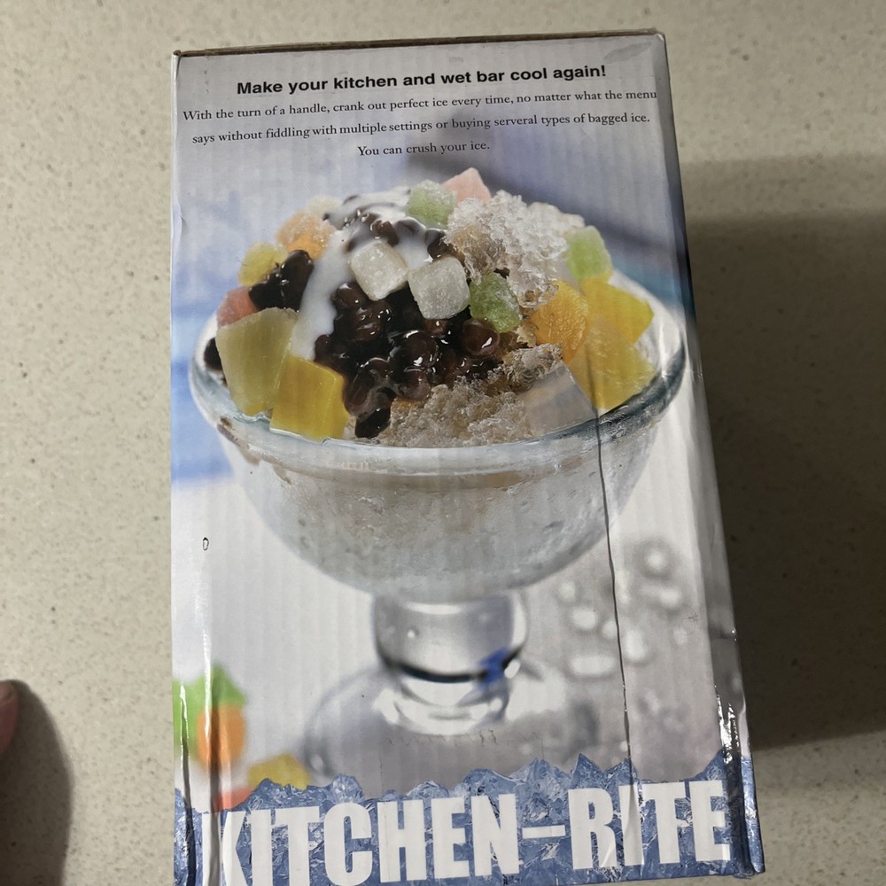 Kitchen-Rite Large Capacity Manual Hand Crank Ice Crusher/Bucket