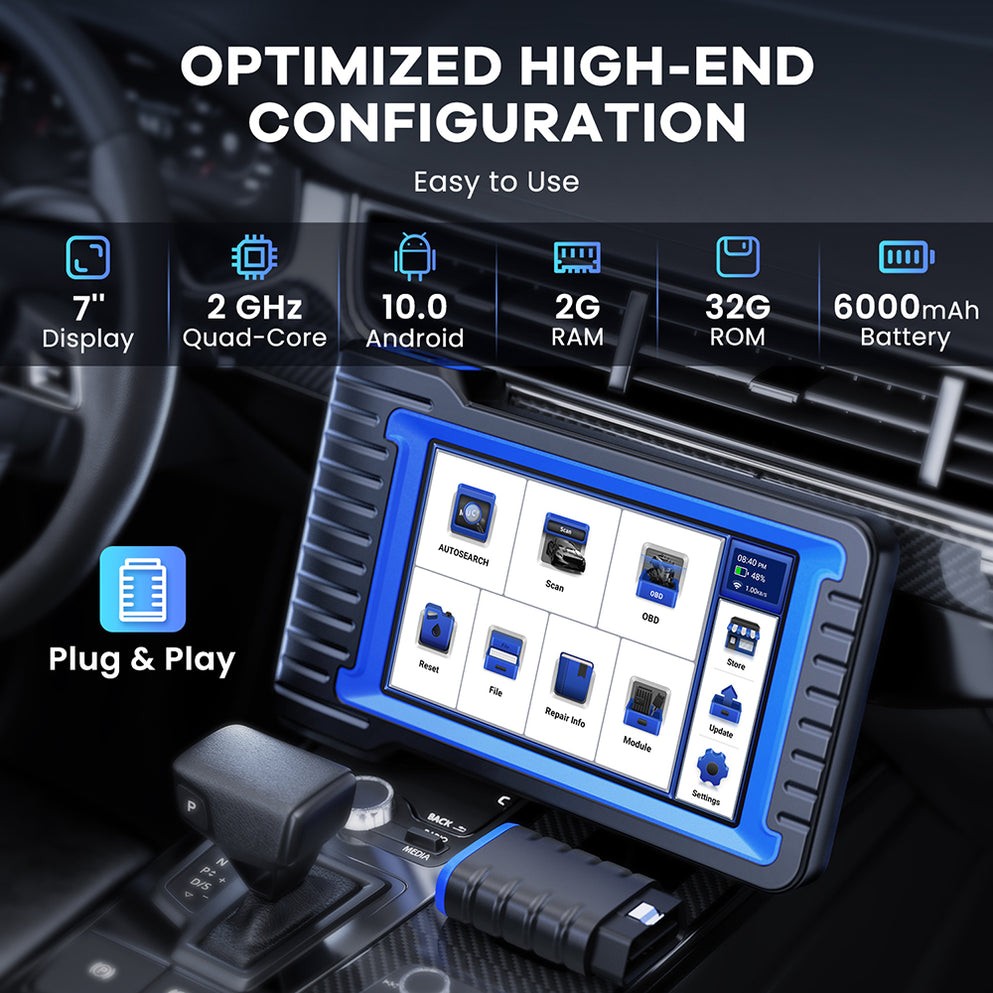 MUCAR VO7S OBD2 Diagnostic Tool Bidirectional Scanner CANFD ECU Coding 28+Resets