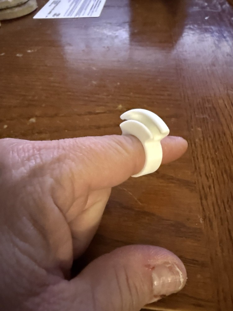 White Tension ring for crocheting