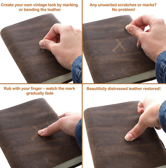 Writing notes Notebook sketchbook Diary Notepad handmade cow leather brown Q276